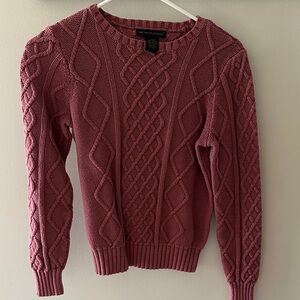 Preswick & Moore Dusty Pink Cable Knit Sweater